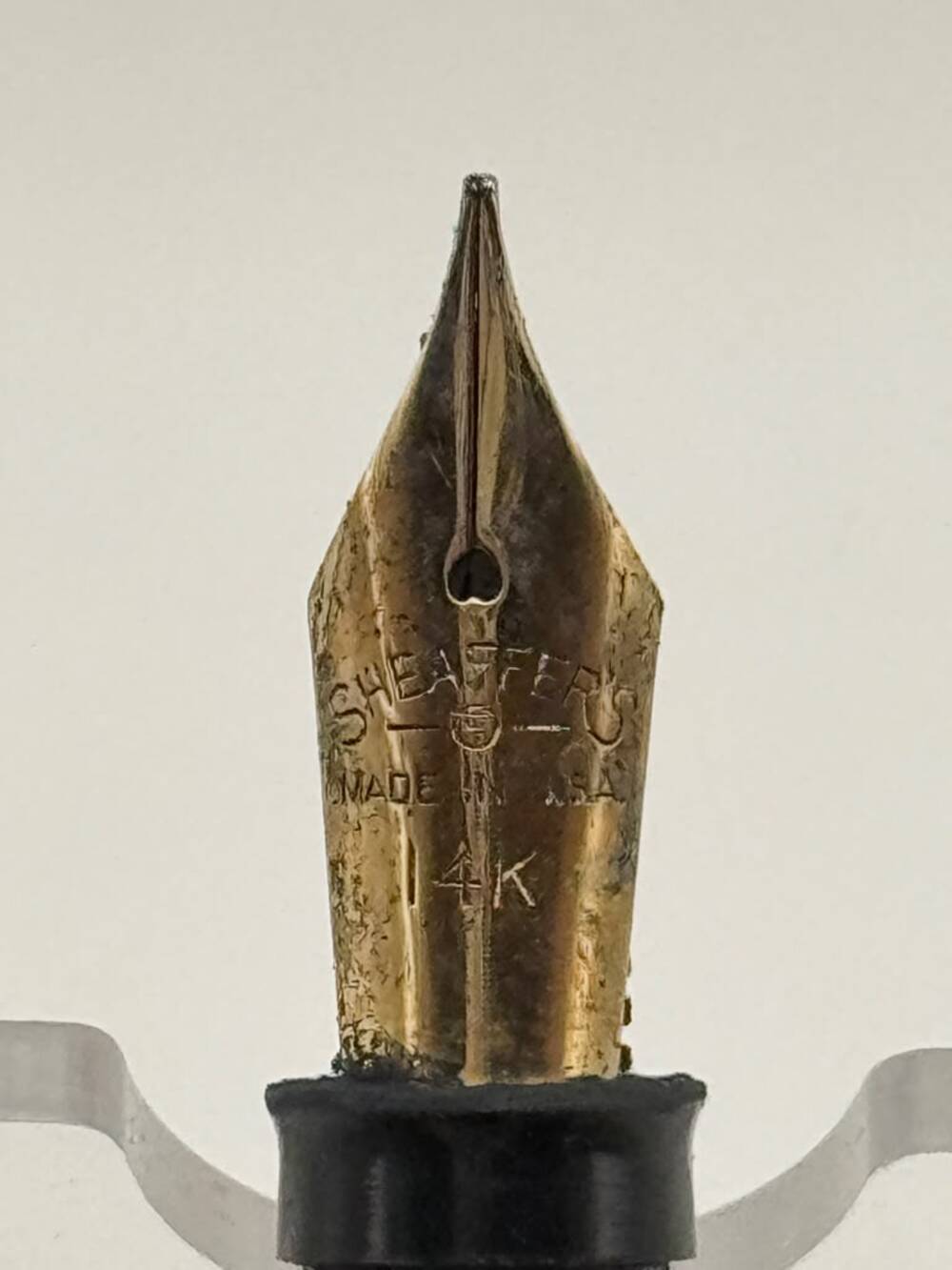 Vintage Sheaffer Snorkel Special Black Fountain Pen 14K Gold Nib USA Untested